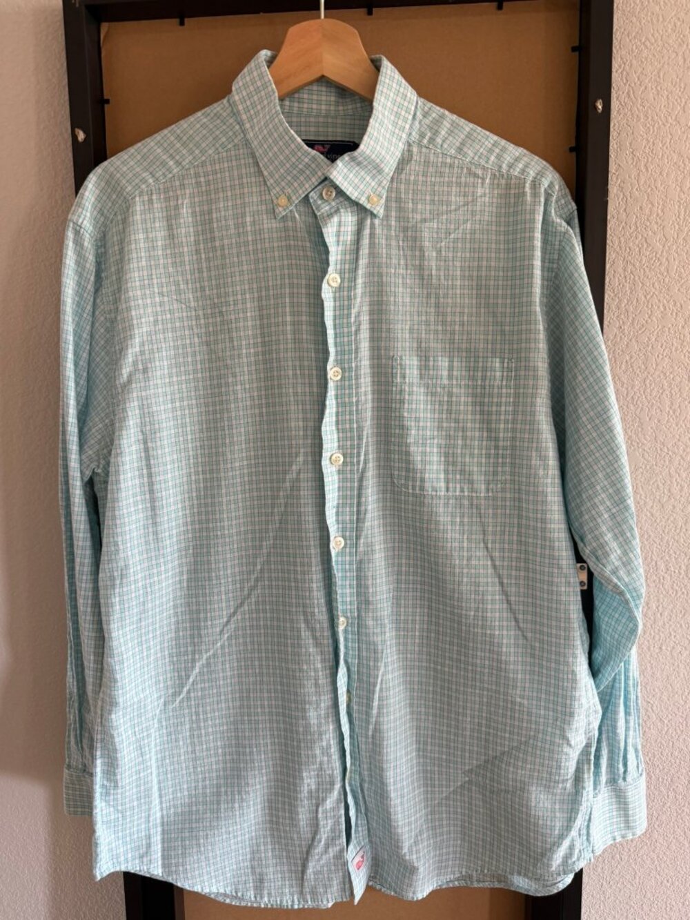 Vineyard Vines Light Blue Check Button-Down